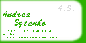 andrea sztanko business card